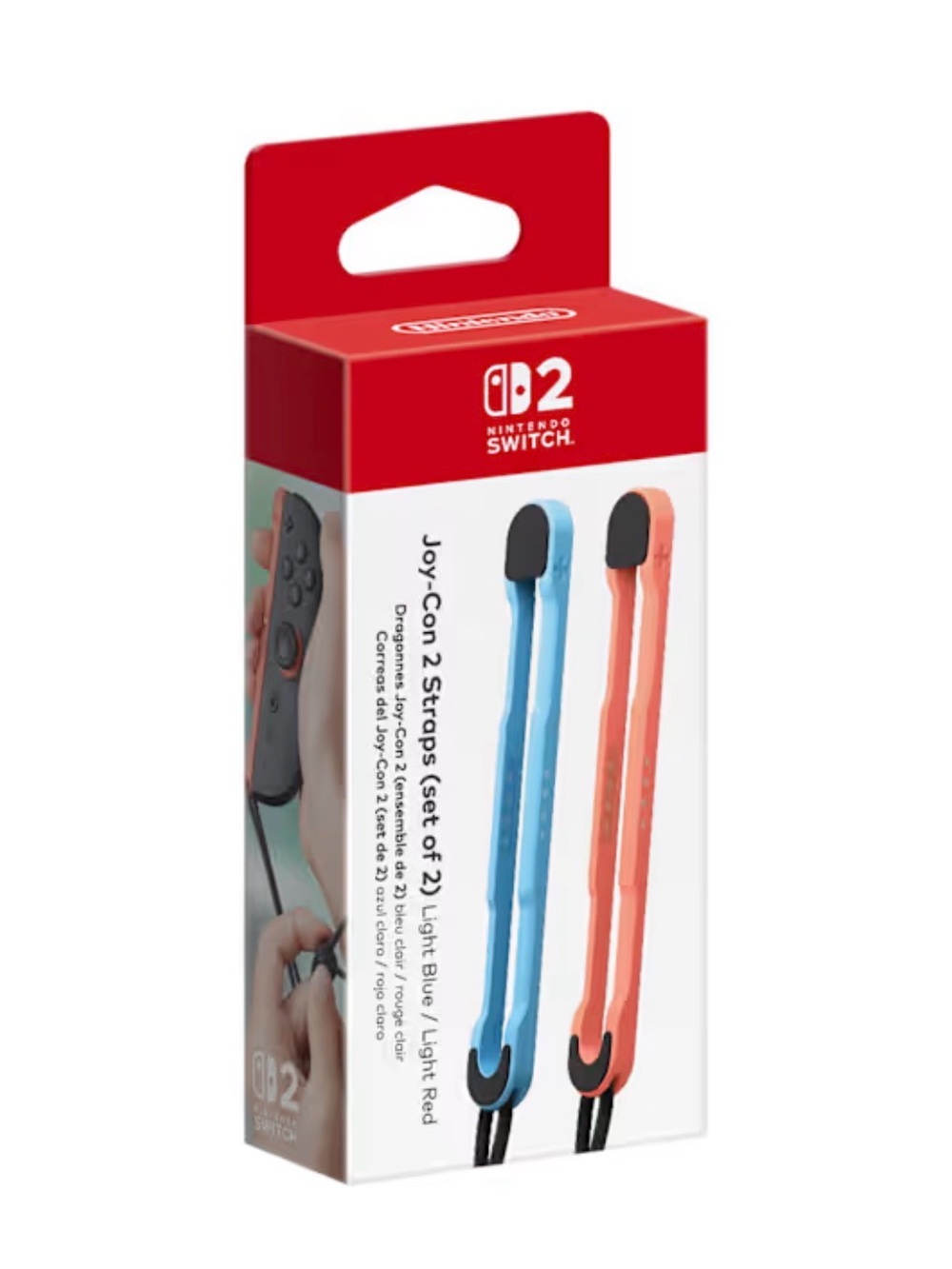 Nintendo Joy‑Con Strap Set - Light Blue & Light Red Joy-Con ™ 2 Straps New